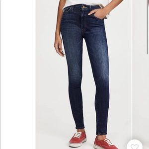 MOTHER DENIM “The Looker” Body Electric Dark Denim Blue Skinny Jeans Size 26